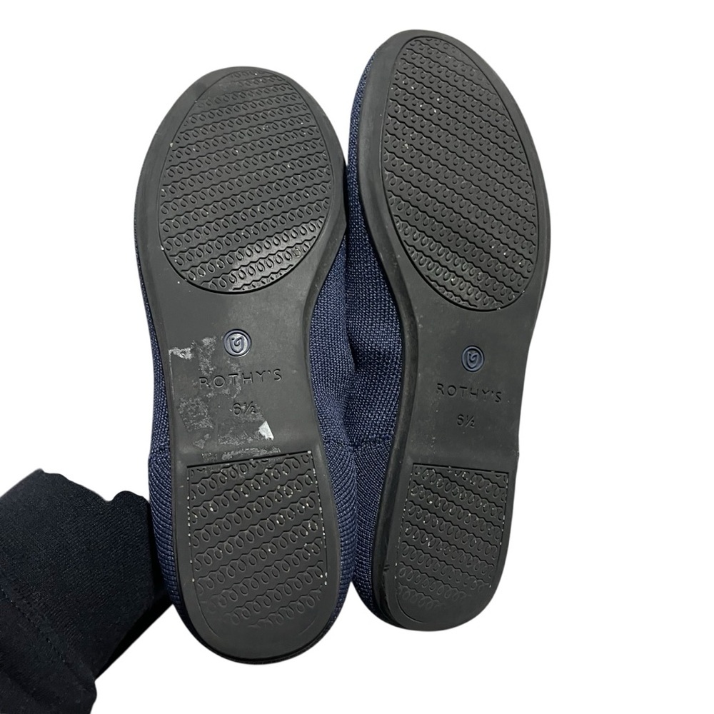 Rothy’s The Loafer Slip On Flat Shoes Navy Blue Size 6.5 - Picture 9 of 10